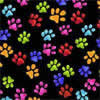 multi color paw prints
