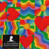 rainbow dog bandana with hearts