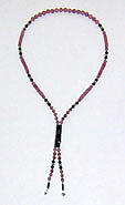 Magnetic Rhodonite lariat  necklace